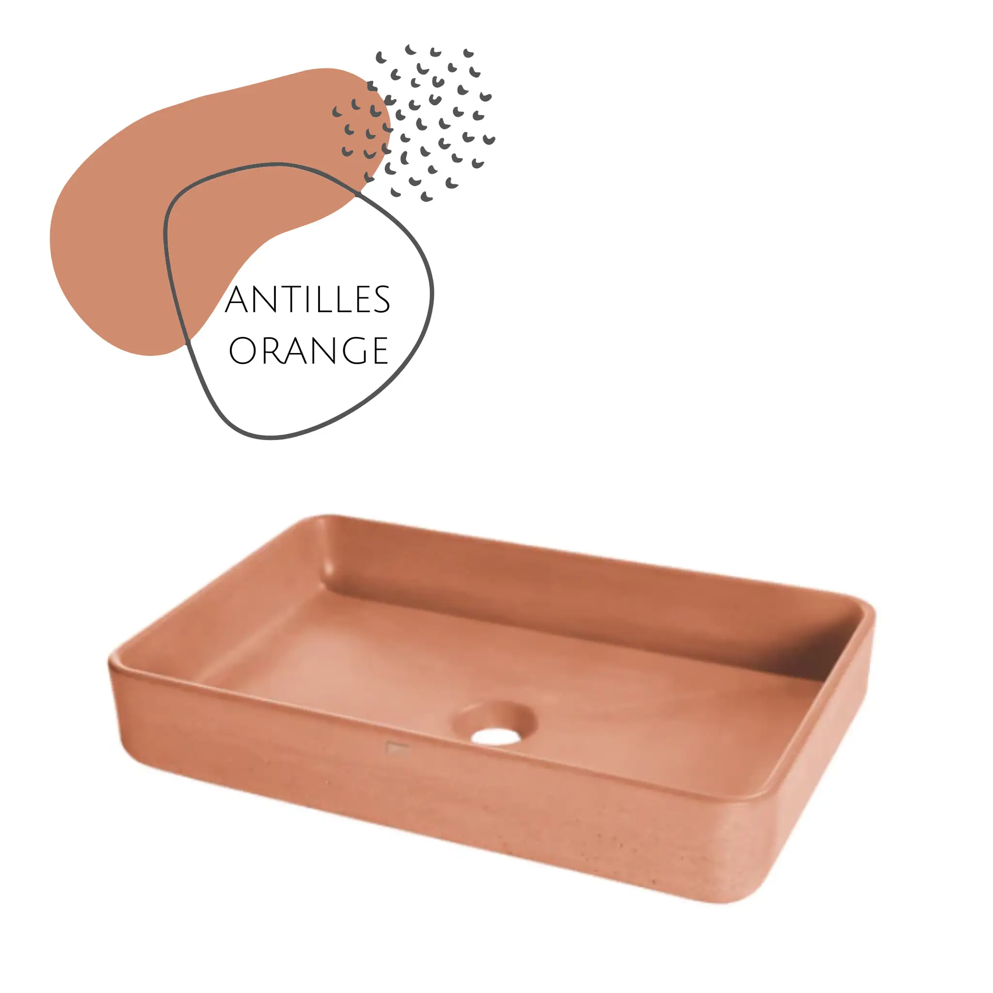 DDALF05 22'' Concrete Rectangular Vessel Sink - Bathroom by ZEEK