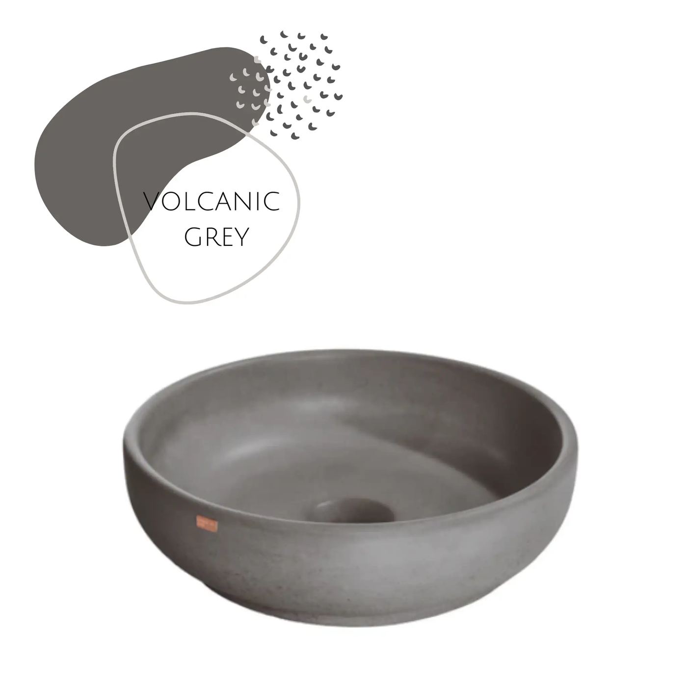 DDALF 14.5'' Round Concrete Vessel Sink - Bathroom by ZEEK