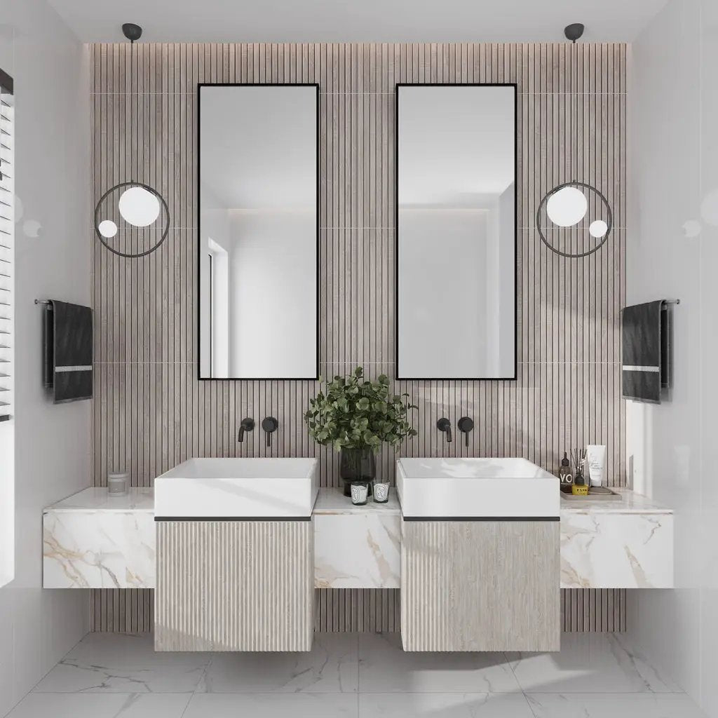 Gray 24x48 Matte Porcelain Deco Tile (2 pack,15.49 sq ft/case) by Apollo Tile