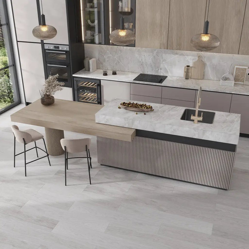 Gray 8x48 Matte Porcelain Large Format Tile (6 pack, 15.49 sq ft/case) by Apollo Tile