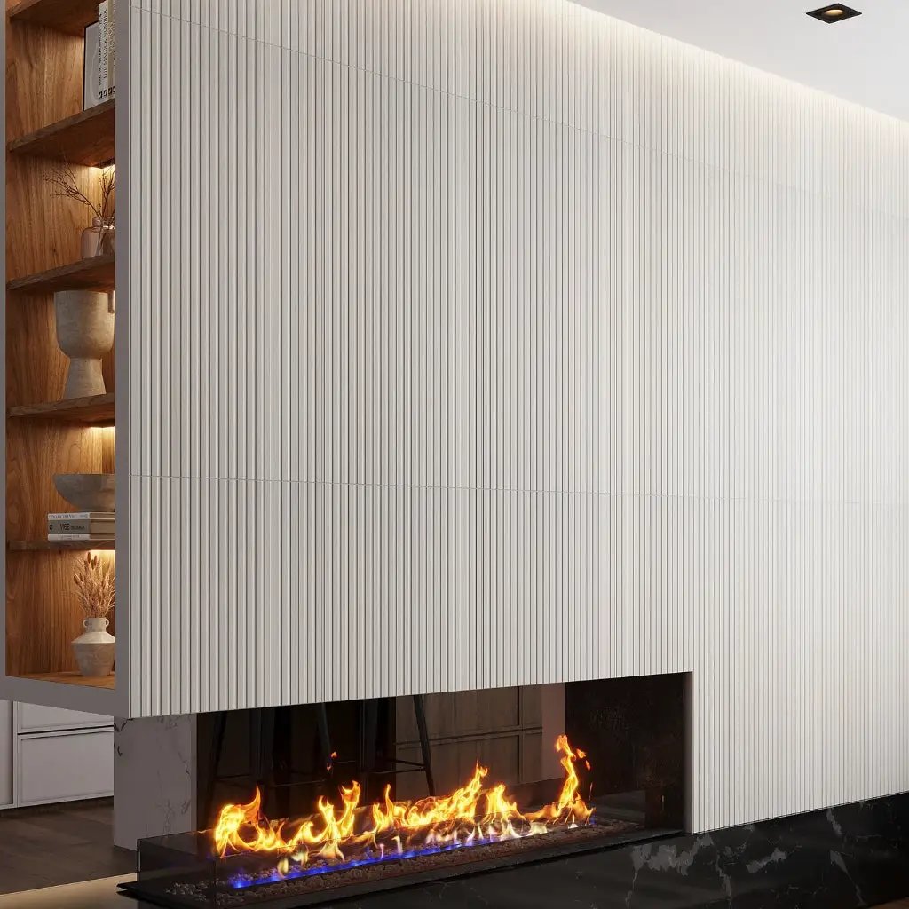 Pearl White 24x48 Matte Porcelain Large Format Tile (2 pack, 15.5 sq ft/case) by Apollo Tile