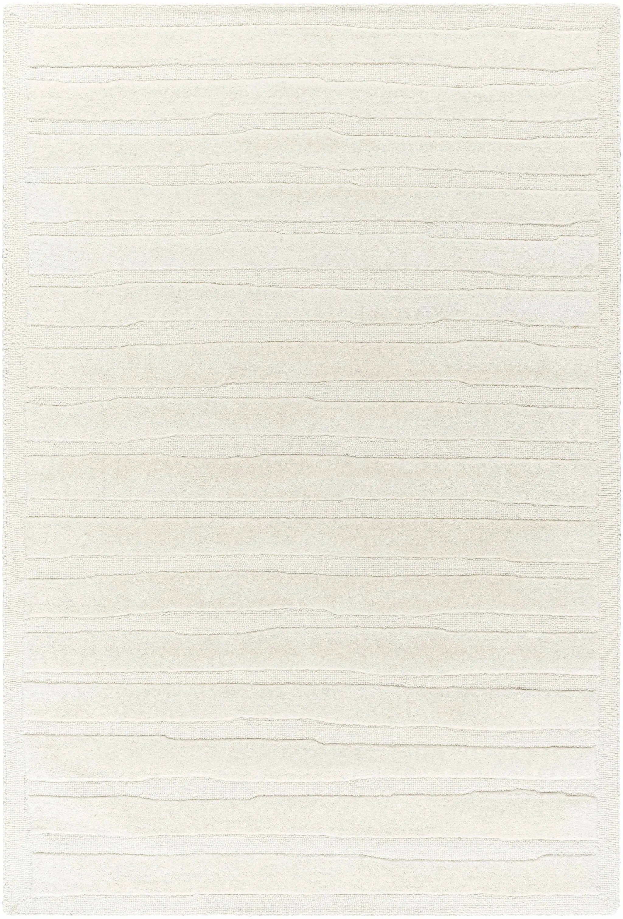 Zerah White Wool Area Rug - Clearance by Boutique Rugs