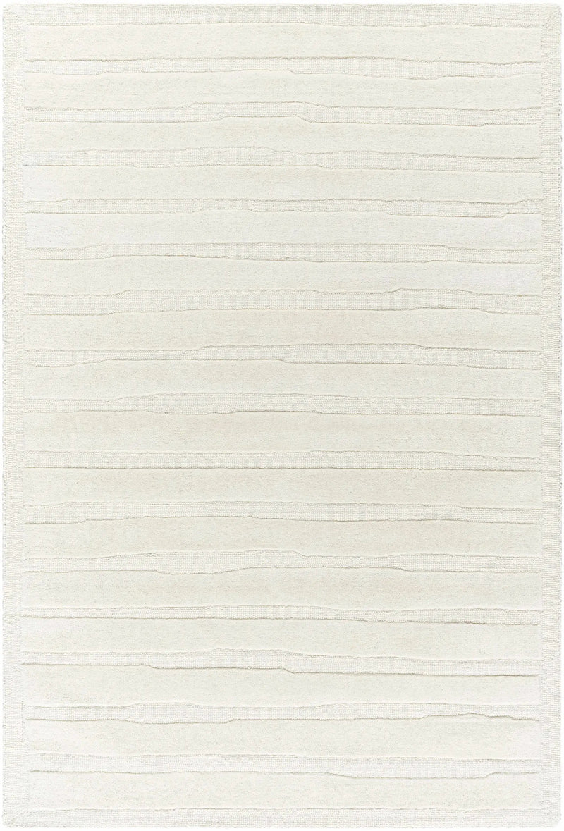 Zerah White Wool Area Rug - Clearance by Boutique Rugs