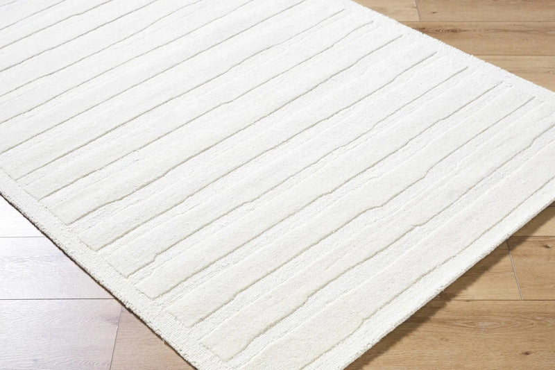 Zerah White Wool Area Rug - Clearance by Boutique Rugs