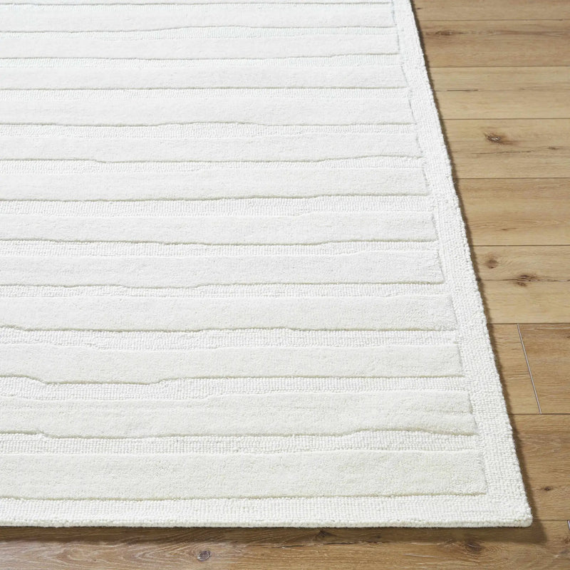 Zerah White Wool Area Rug - Clearance by Boutique Rugs