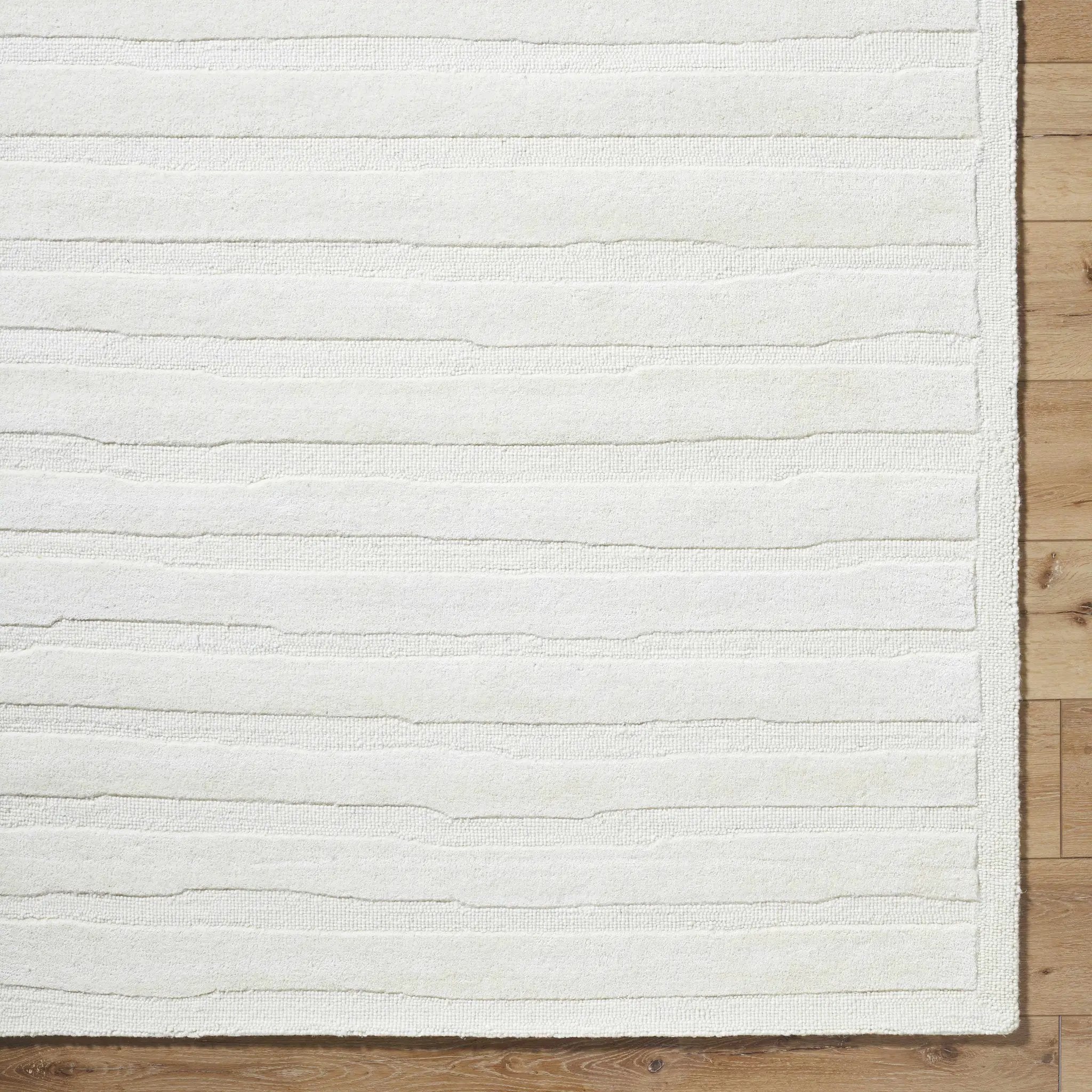 Zerah White Wool Area Rug - Clearance by Boutique Rugs