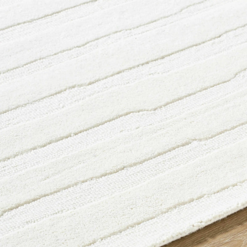 Zerah White Wool Area Rug - Clearance by Boutique Rugs