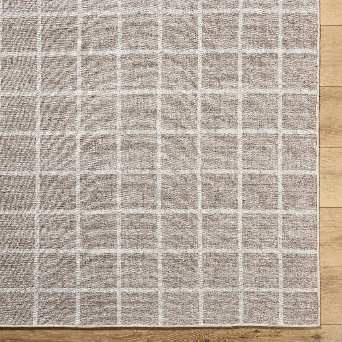 Anicet Checkered Washable Wool Area Rug, photo 4 of 8