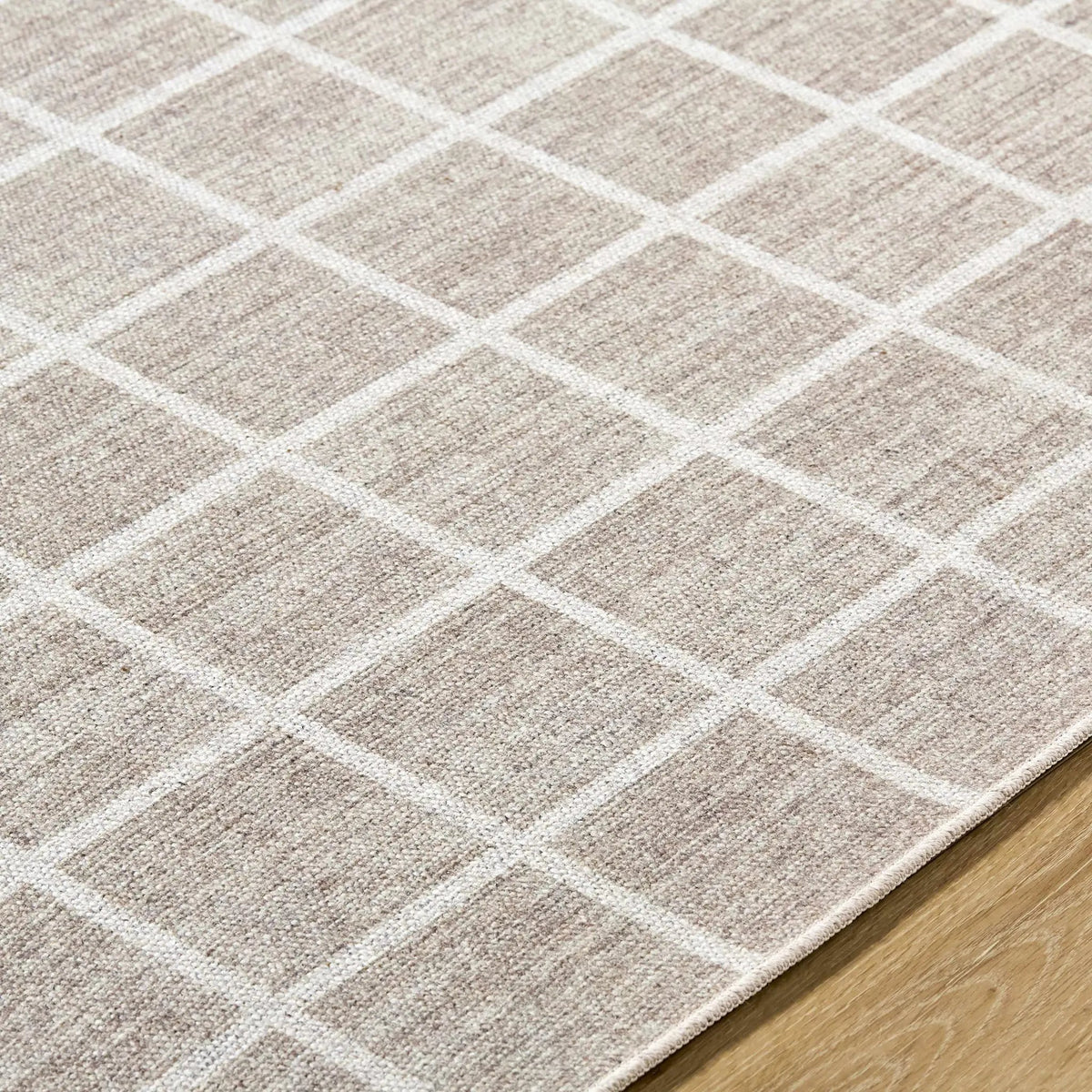 Anicet Checkered Washable Wool Area Rug, photo 6 of 8