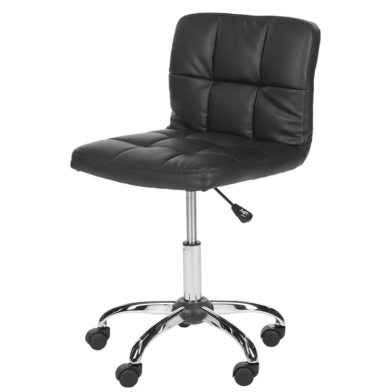 Modern Black Faux Leather Cushion Home Office Desk Chair by HomePacific