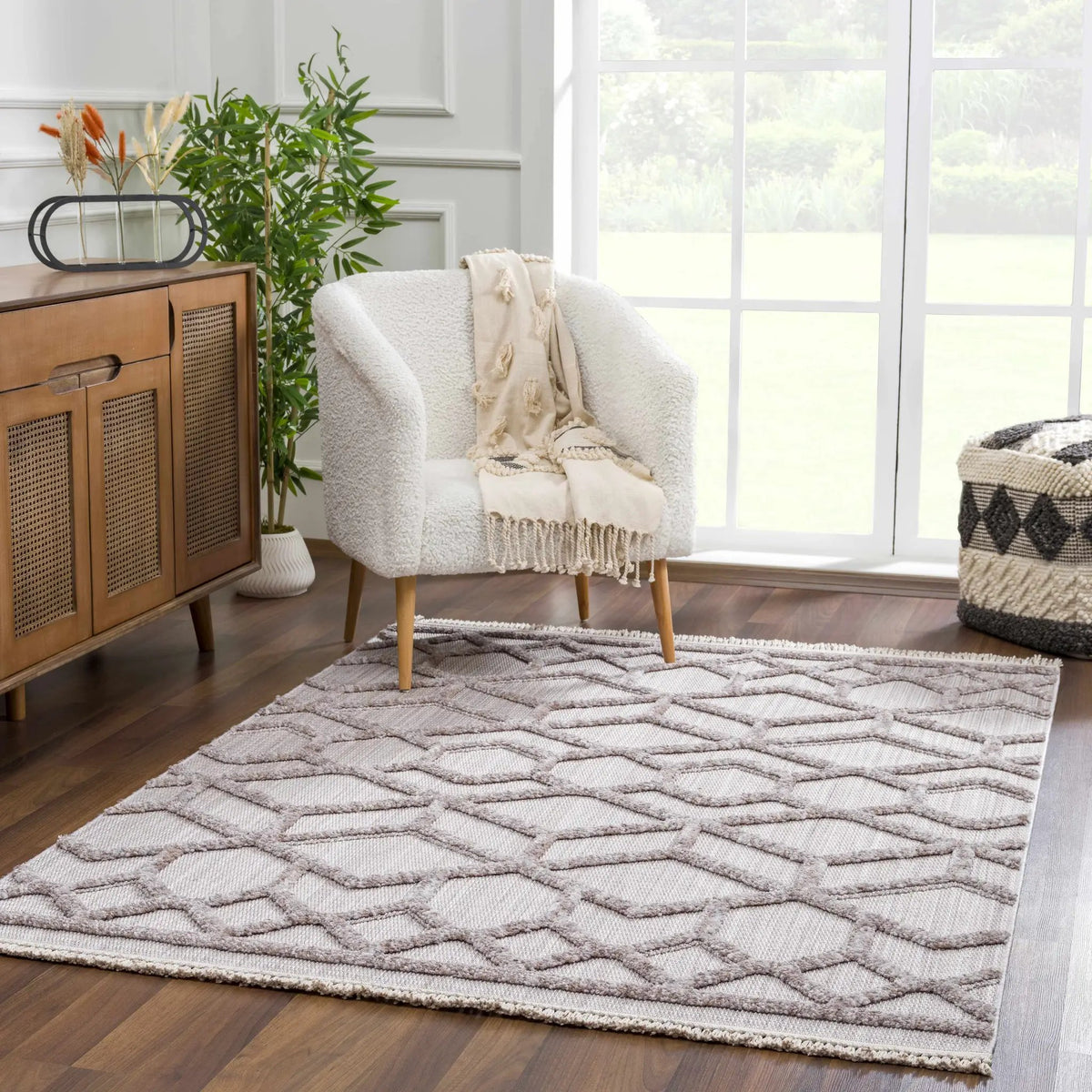 Borbon Area Rug - Clearance, installed in a room