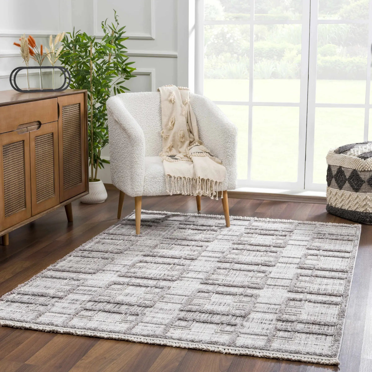 Knocklyon High-Low Rustic Rug, installed in a room