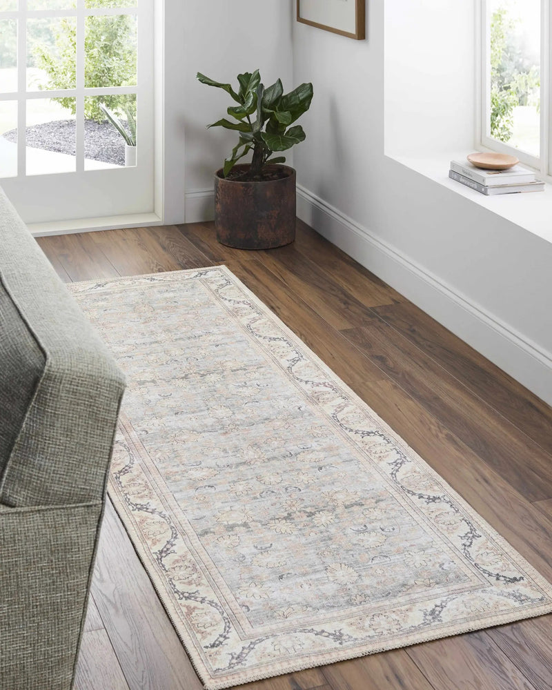 Zamir Vintage Flat Pile Washable Rug by Boutique Rugs
