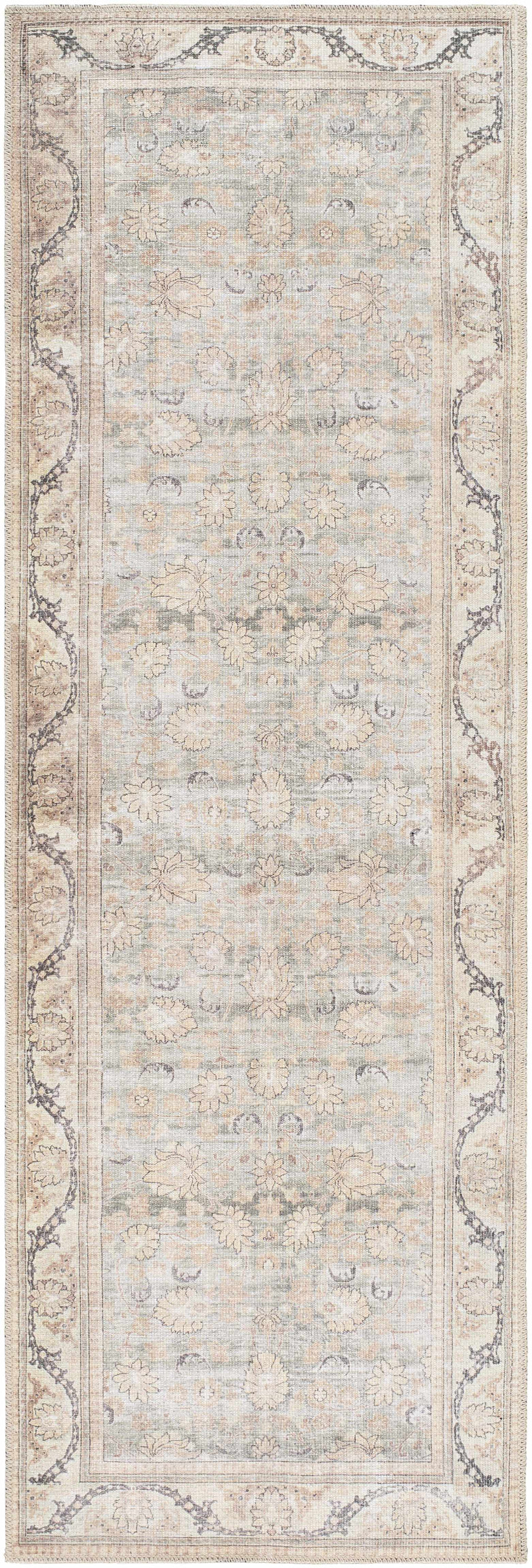 Zamir Vintage Flat Pile Washable Rug by Boutique Rugs