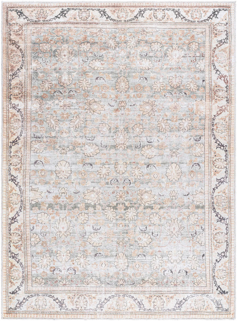 Zamir Vintage Flat Pile Washable Rug by Boutique Rugs