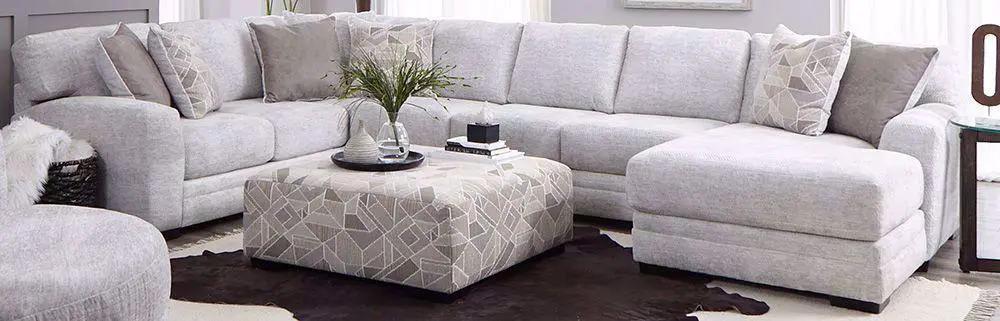 Zaftig Parchment Beige Sectional Collection - Parchment Beige 969 by Unique Piece Furniture