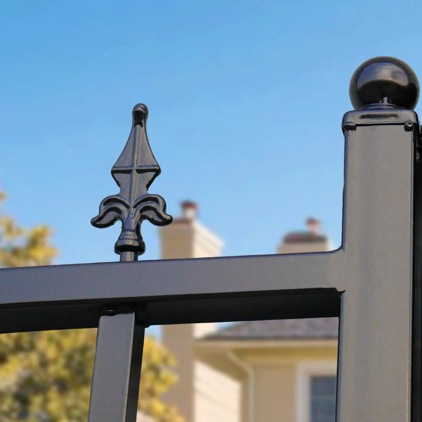 20x8 ft Steel Dual Swing Driveway Gate by Chery Industrial