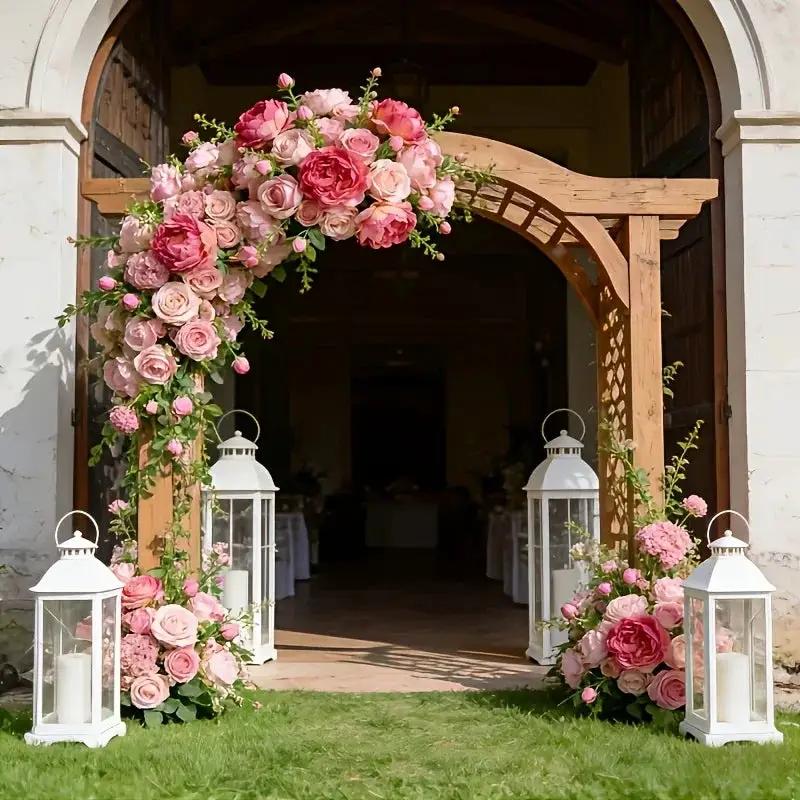 A Selection of High-Rated Artificial Two-Tone Peony Bouquets - Lifelike Flowers for Outdoor Decor, Home Decoration, And Event Decoration - Festive Floral Arrangements, Premium Bouquets, Bridal Bouquets, Valentine'S Day by House Of Avana