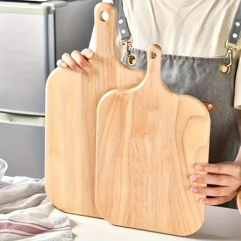 A Solid Wood Cutting Board Designed for Food Preparation, Suitable for Chopping Vegetables, Fruits, And Meats. This Kitchen Board Is Ideal for Cooking in Both Indoor And Outdoor Settings, Easy to Clean by House Of Avana