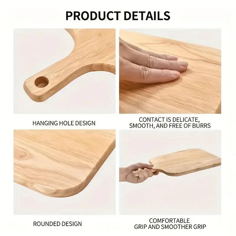 A Solid Wood Cutting Board Designed for Food Preparation, Suitable for Chopping Vegetables, Fruits, And Meats. This Kitchen Board Is Ideal for Cooking in Both Indoor And Outdoor Settings, Easy to Clean by House Of Avana