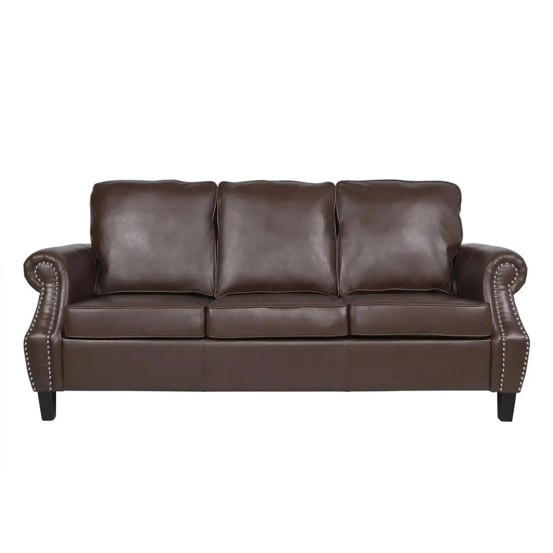 Contemporary 3 Seater Sofa With Nailhead Trim by HouseOfZazla