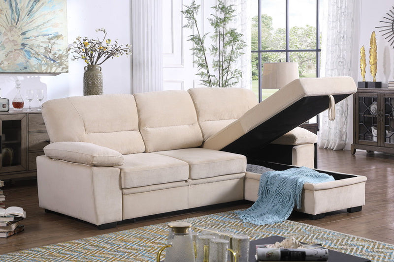 Kipling - Reversible Sleeper Sectional Sofa Chaise by HouseOfZazla