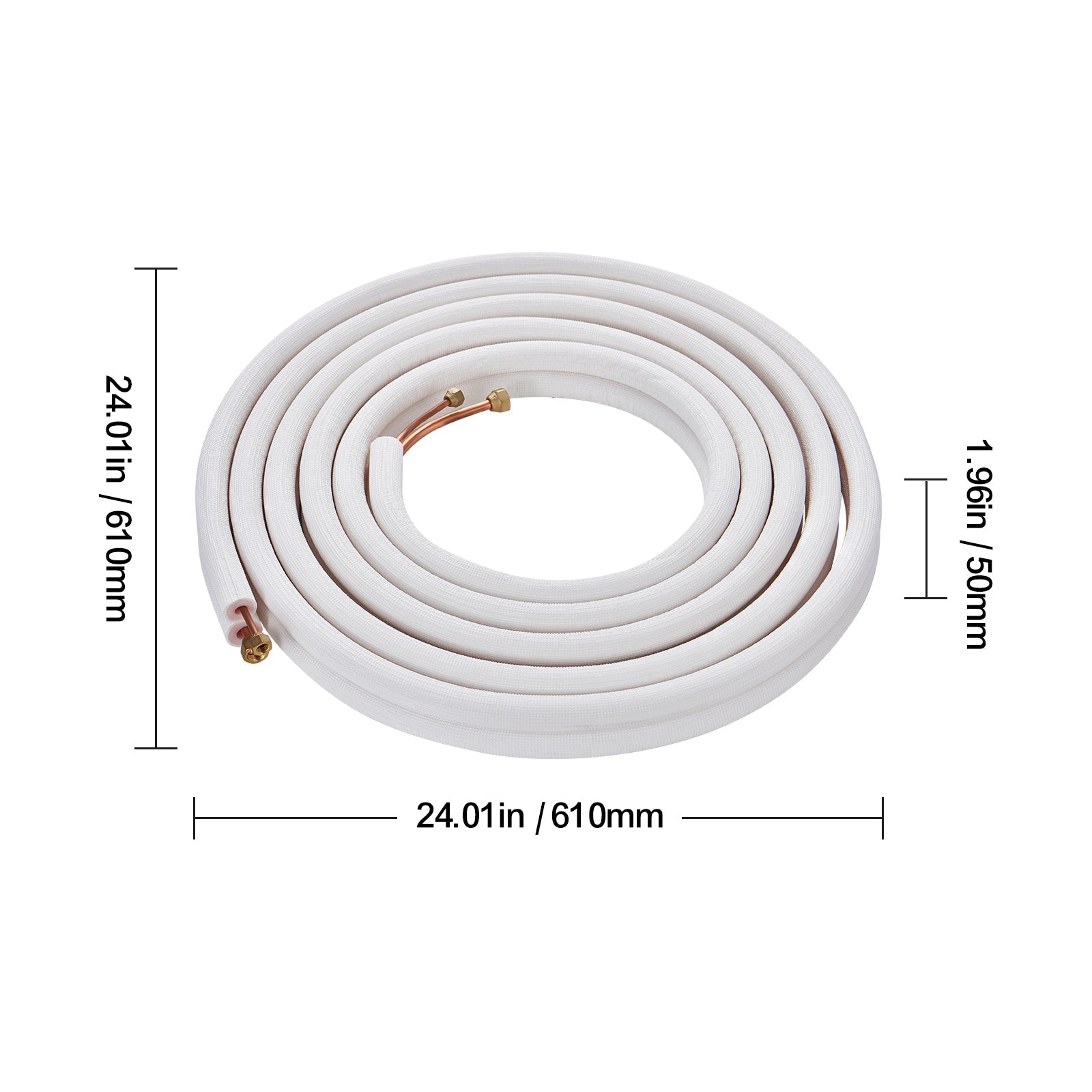 25FT Mini Split Line Set, 1/4" & 3/8" O.D by HouseOfZazla