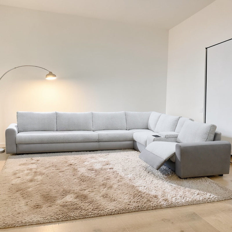 Tarrance - Modular Power Recliner Sectional - Gray by HouseOfZazla