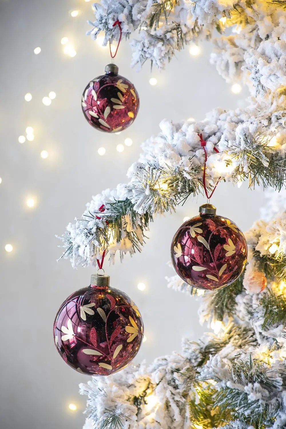 Christmas Ball Glass Decorative Hanging Ball Christmas Tree Ornaments, For Holiday Party Decorations by Unique Piece Furniture