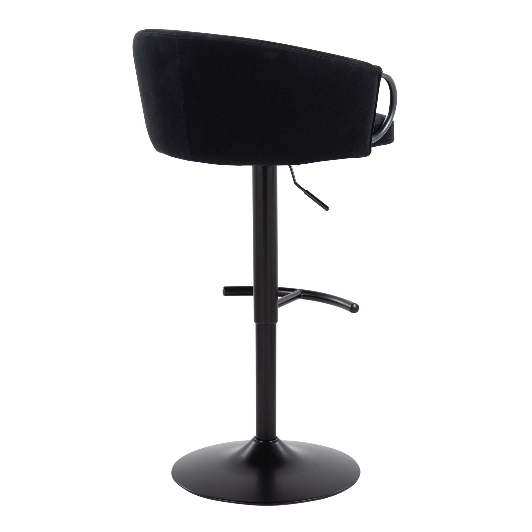 Claire - Contemporary Adjustable Barstool With Swivel With Rounded T Footrest (Set of 2) by Unique Piece Furniture