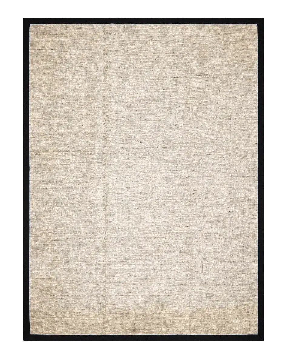 Jute Rug 8x10, Natural Jute Fiber Area Rug, Natural Sisal Area Rug with Black Border, 8x10 Carpet, Solid Jute Rug 8 x 10, Farmhouse Rug by Jewel Rugs