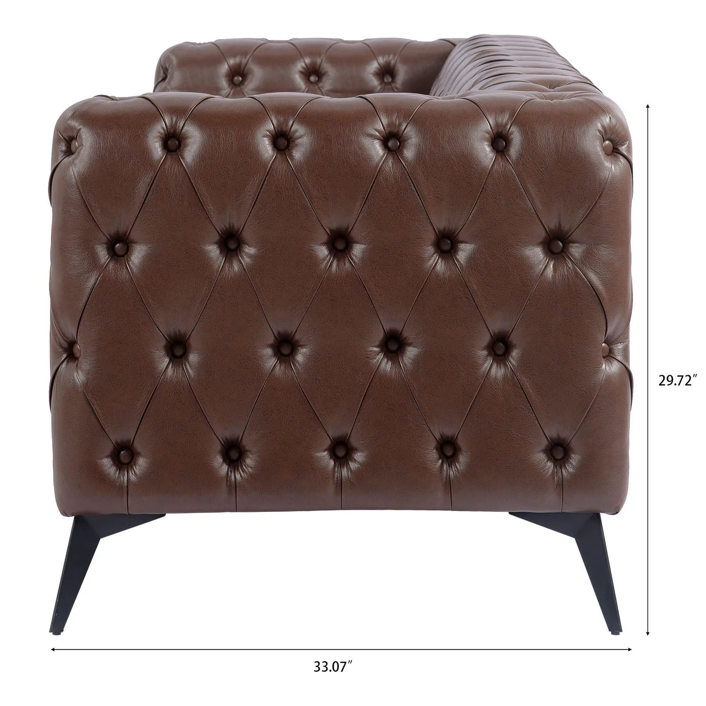 Square Arm Removable Cushion 3 Seater Sofa by HouseOfZazla