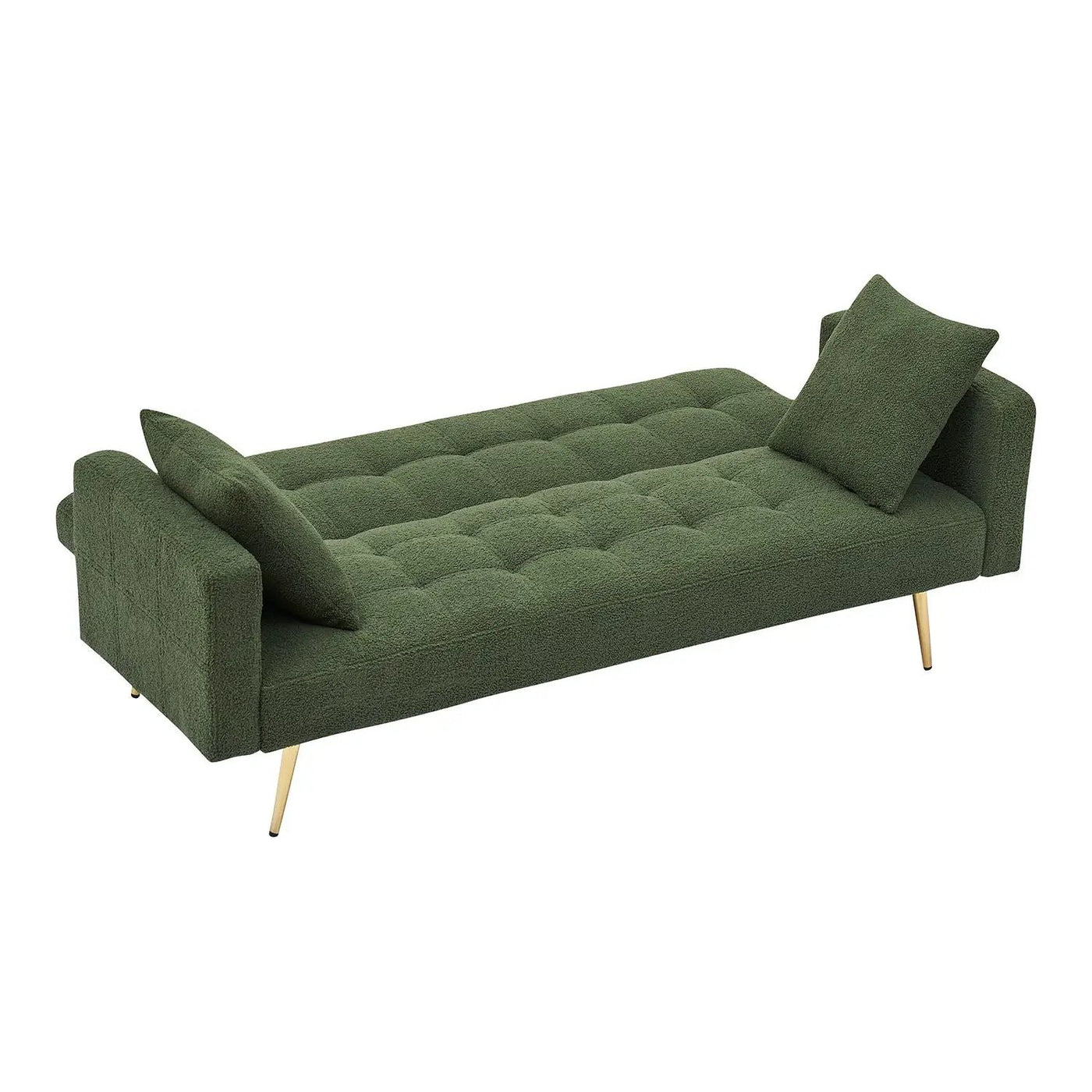 Teddy Fleece Sofa Bed With Luxurious Throw Pillows by Unique Piece Furniture