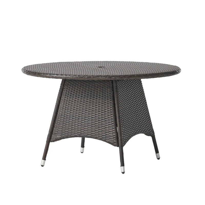 Corsica Round Dining Table - Brown by HouseOfZazla