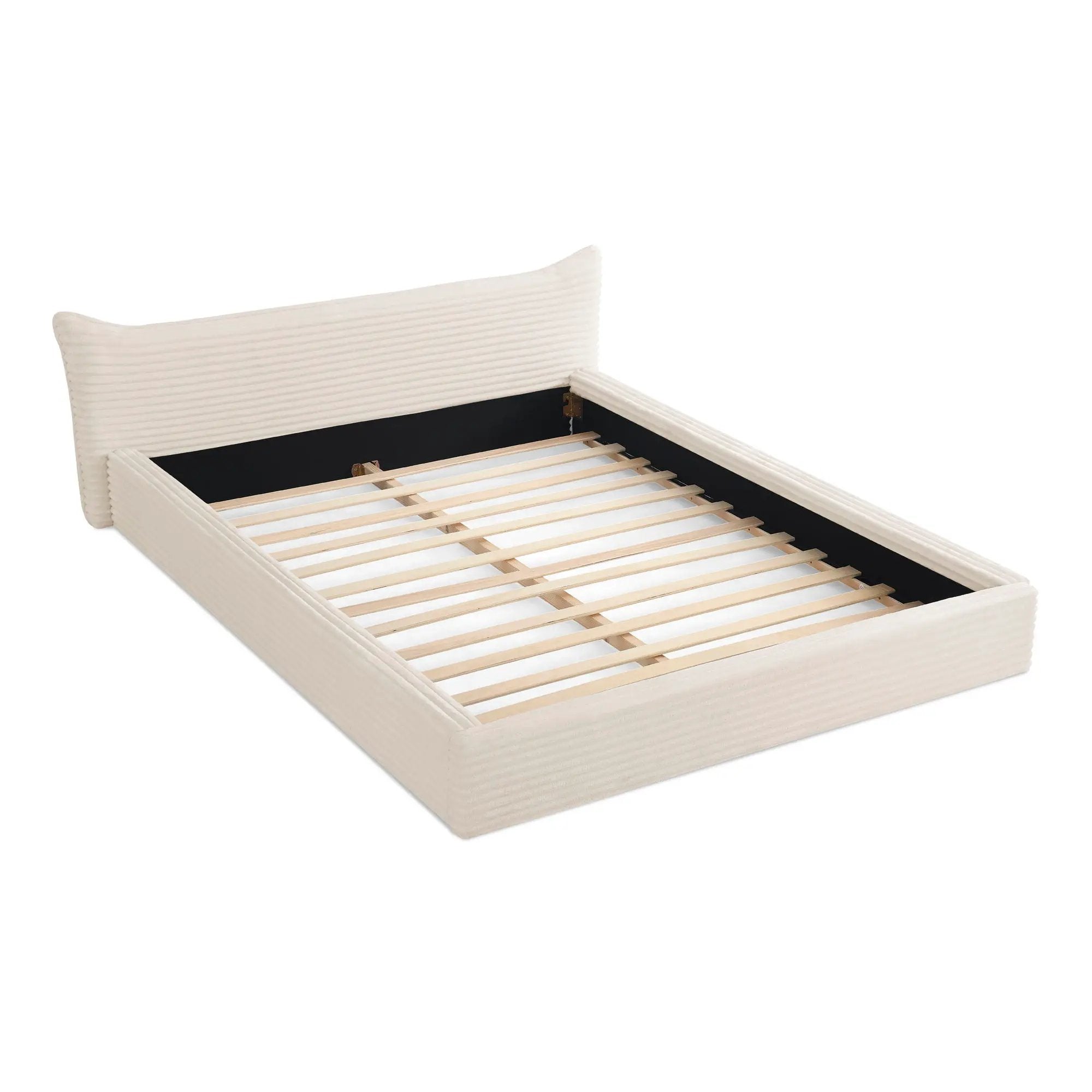 Modern Upholstered Bed Frame With Curved Headboard by HouseOfZazla