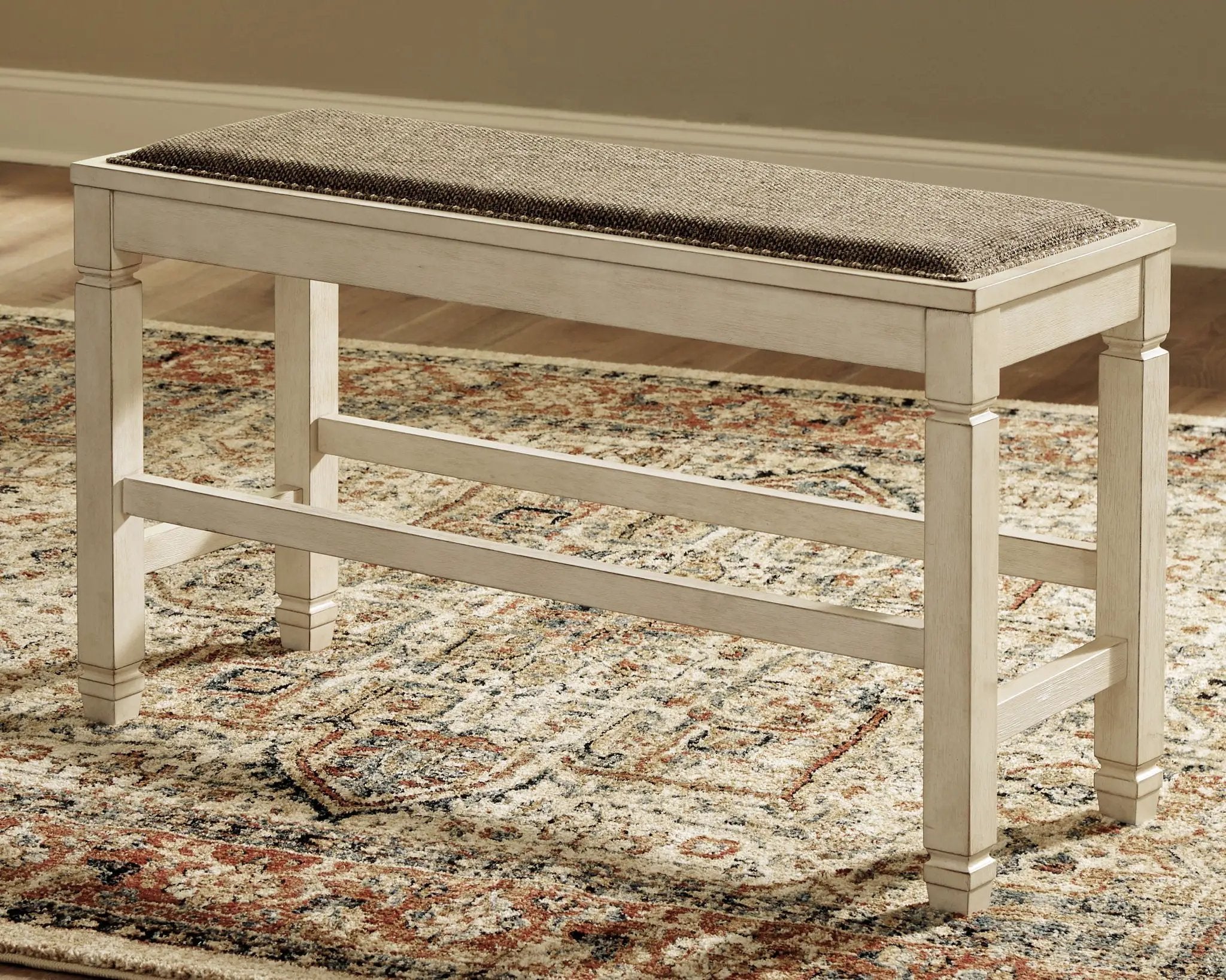 Bolanburg - DBL Counter UPH Bench - Beige by Unique Piece Furniture