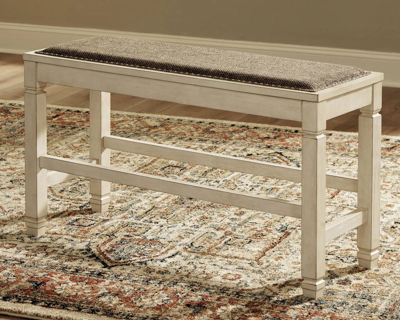 Bolanburg - DBL Counter UPH Bench - Beige by Unique Piece Furniture