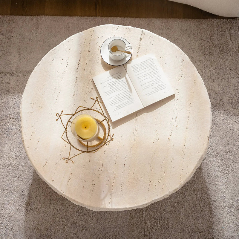 MgO Mid-Century Round Centre Coffee Table by HouseOfZazla