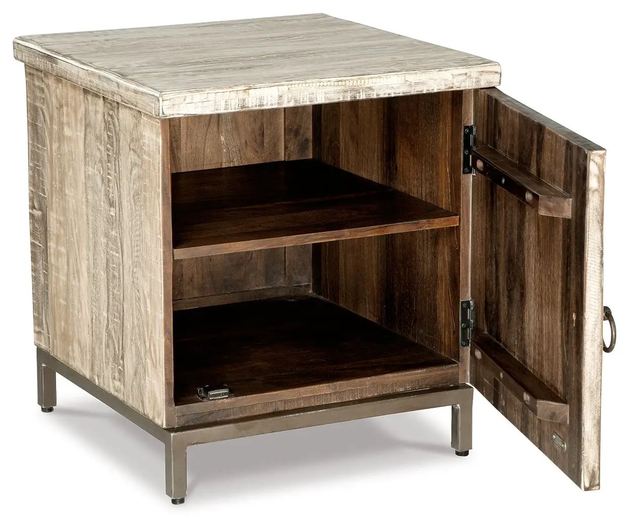 Laddford - Accent Cabinet - Shelf - Whitewash by Unique Piece Furniture