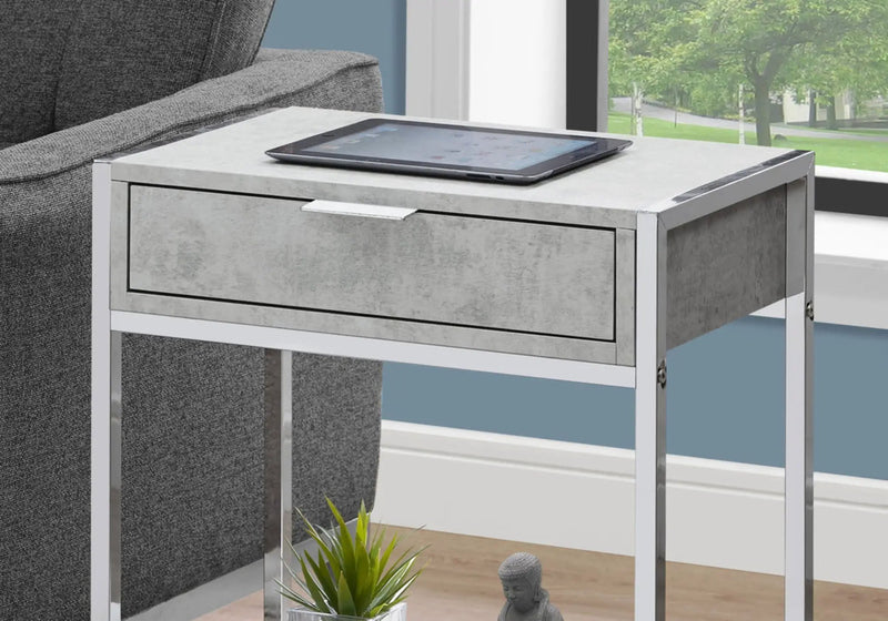 Accent Side Table, Storage Drawer, Spacious Tabletop by Unique Piece Furniture