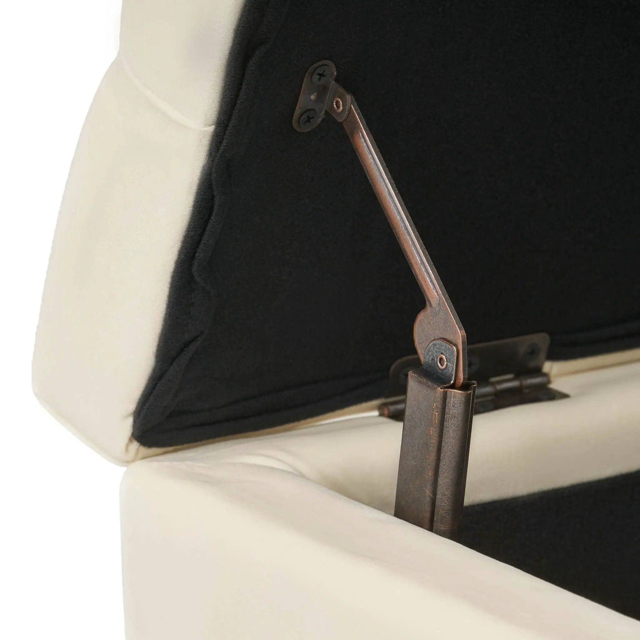 Button Tufted Diamond Stitch Storage Ottoman - Beige by HouseOfZazla