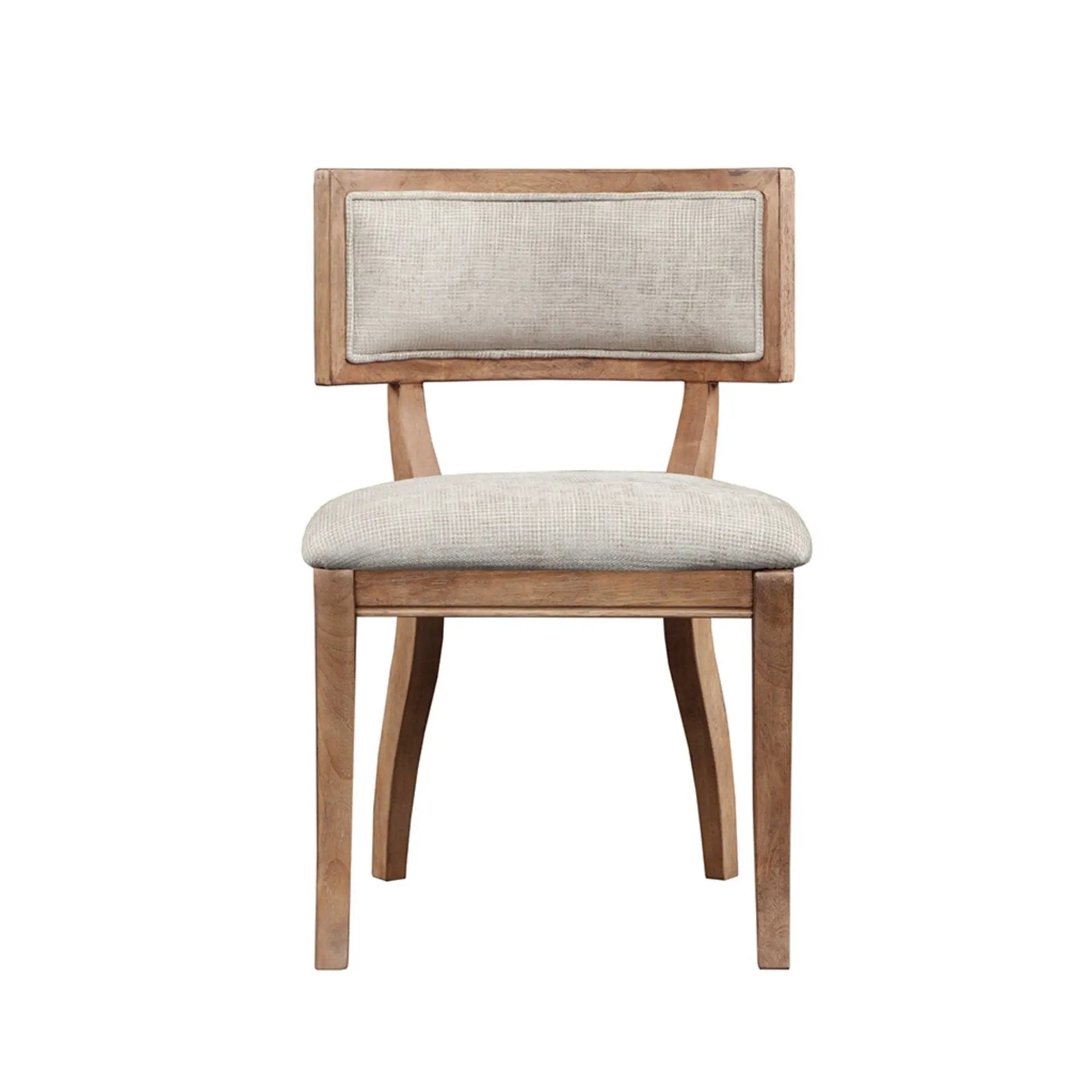 Classic Dining Chair With Curved Back (Set of 2) - Beige / Light Natural by Unique Piece Furniture