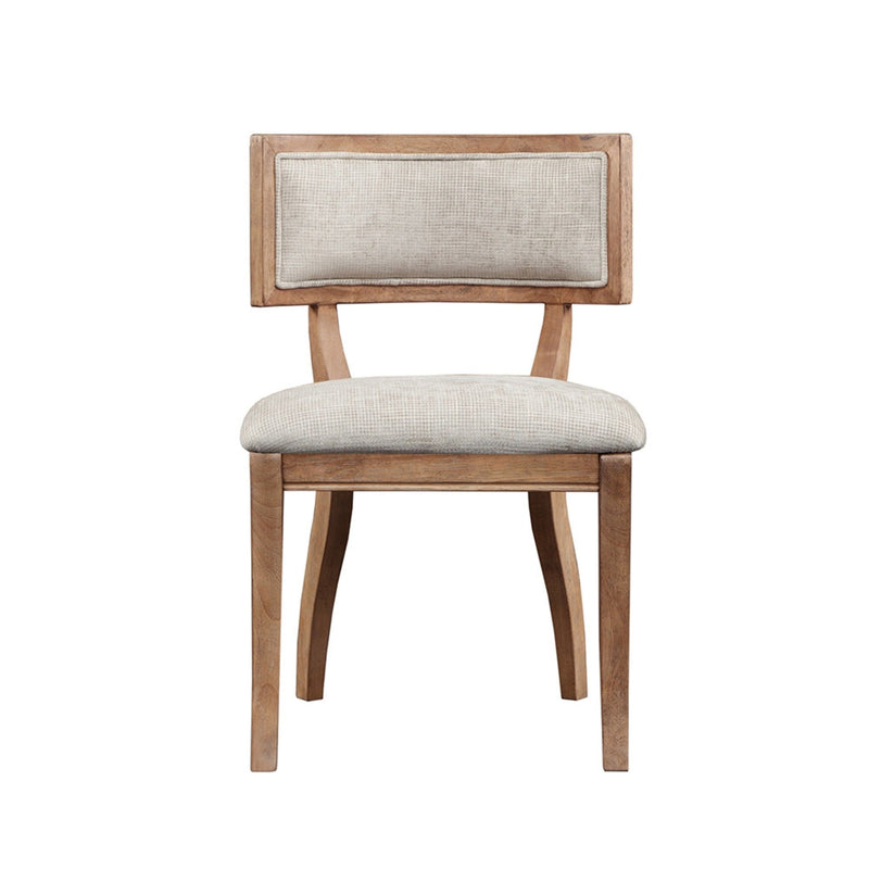 Classic Dining Chair With Curved Back (Set of 2) - Beige / Light Natural by Unique Piece Furniture