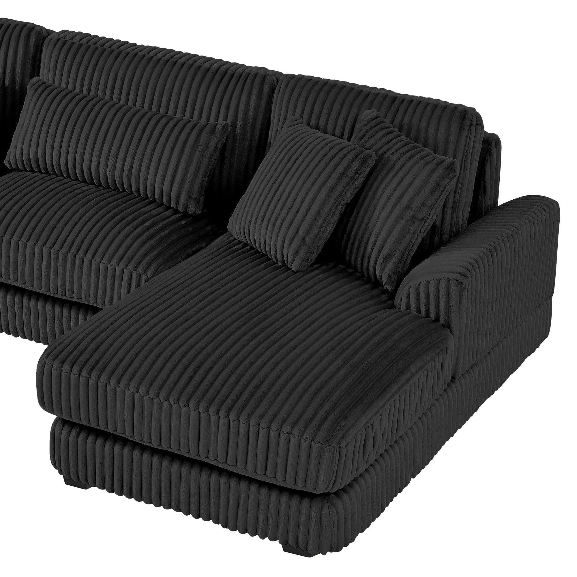 Oversized Sectional Sofa U - Shaped Sofa Couch Modern Sofa Upholstered In Soft With A Chaise Lounge For Living Room by HouseOfZazla