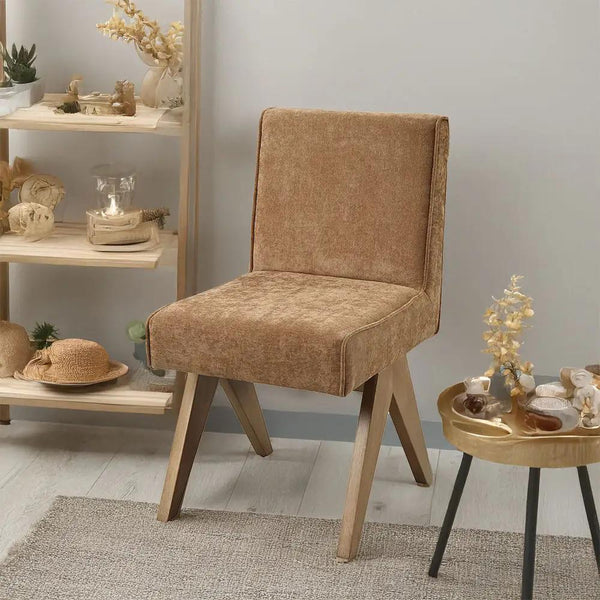 Zoey - Side Chair (Set of 2) - Chocolate Chenille & Oak