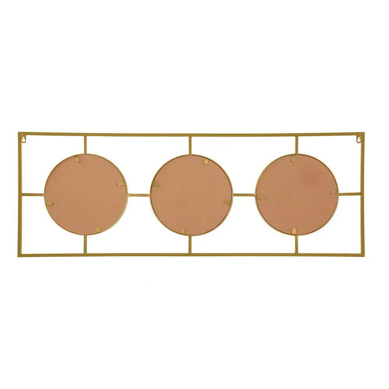 3 Mirror Piece Wall Mirror InRectangular Frame, Home Wall Decor For Bedroom Living Room