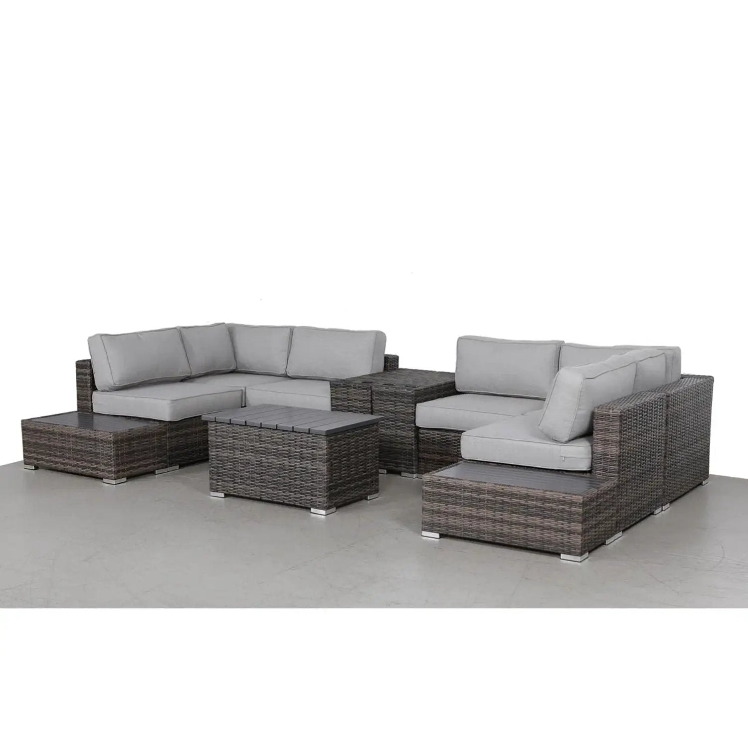 Wicker Sectional Seating Group With Cushions by Unique Piece Furniture
