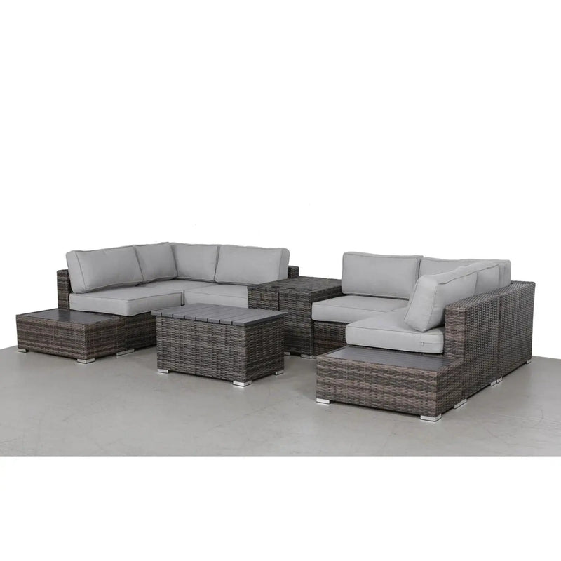 Wicker Sectional Seating Group With Cushions by Unique Piece Furniture