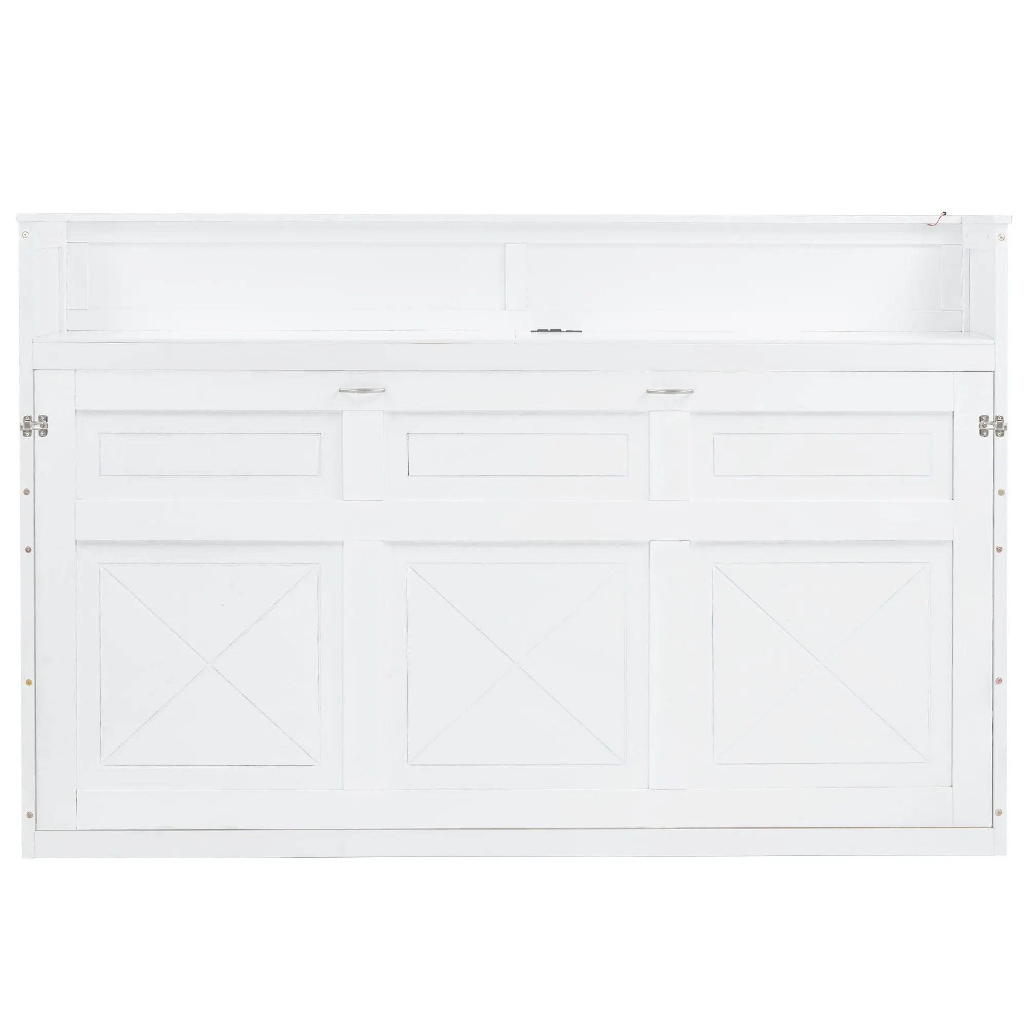 Murphy Bed With Desk, LED Light And USB Charging Station by Unique Piece Furniture