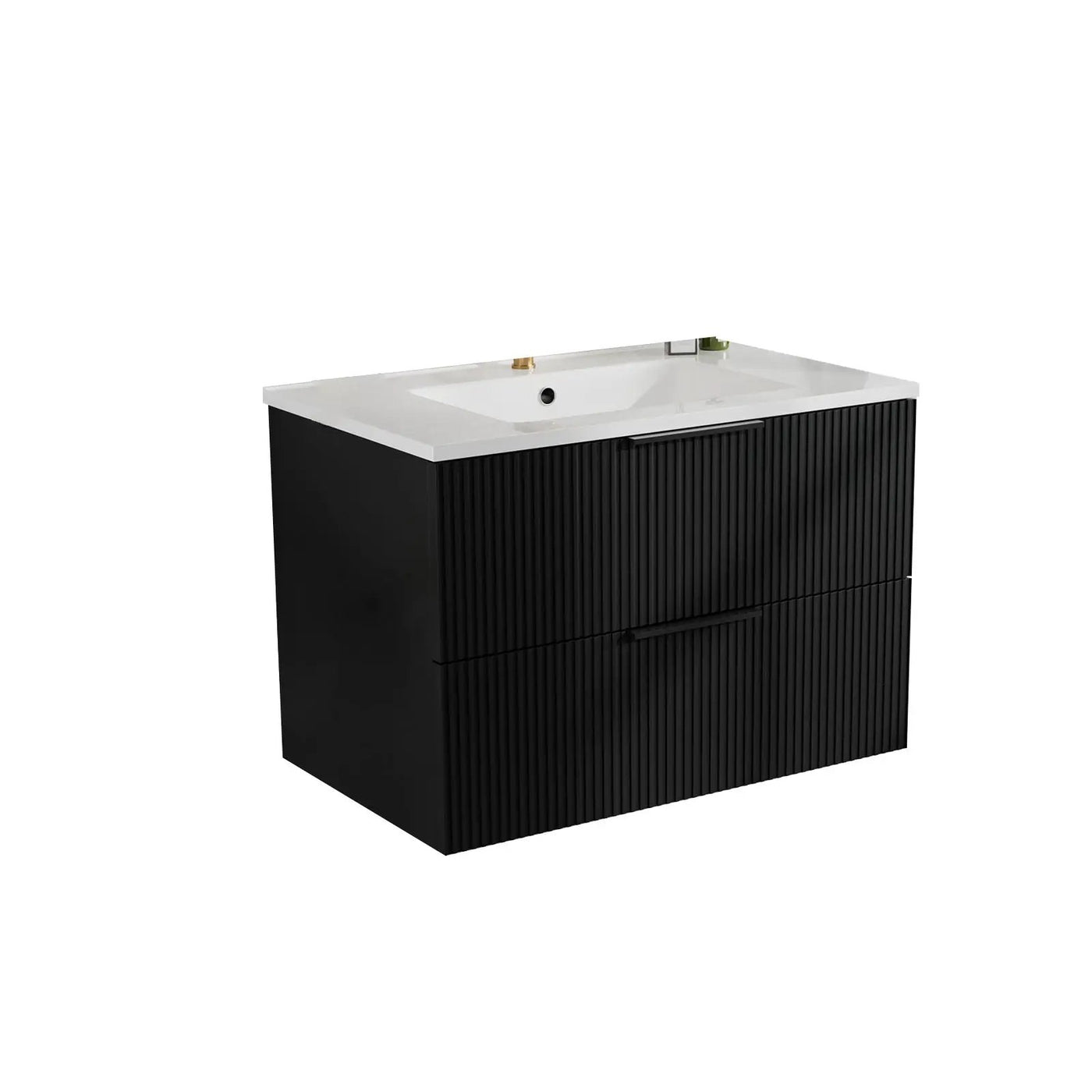 Modern Wall Mounted Floating Bathroom Vanity With Sink And Drawers by Unique Piece Furniture